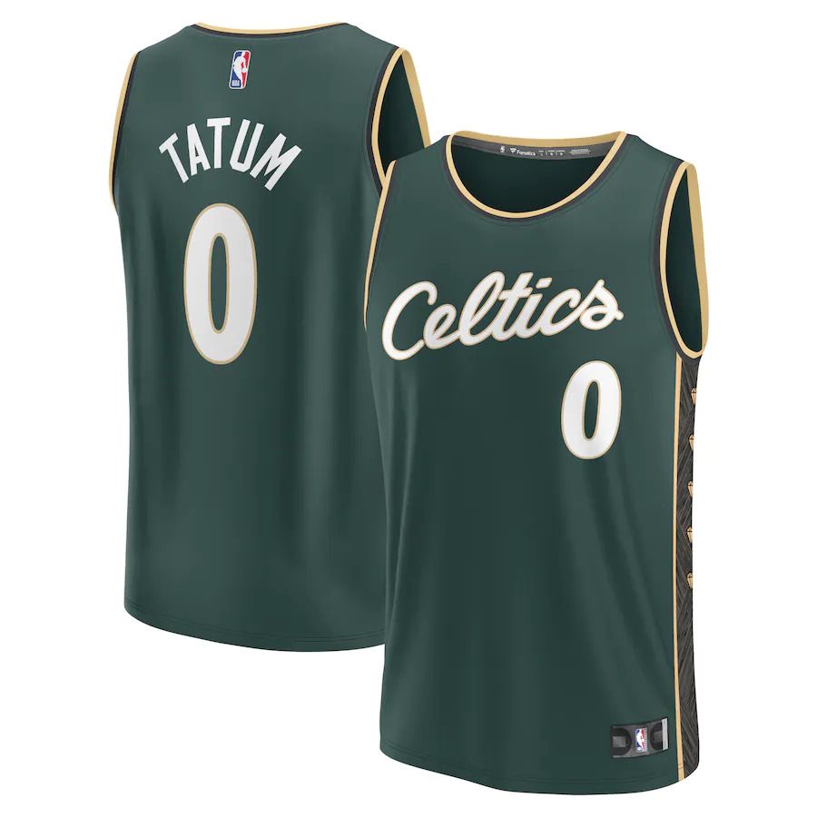 Men Boston Celtics #0 Jayson Tatum Fanatics Branded Kelly Green City Edition 2022-23 Fastbreak NBA Jersey->customized nba jersey->Custom Jersey